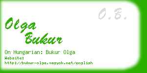 olga bukur business card